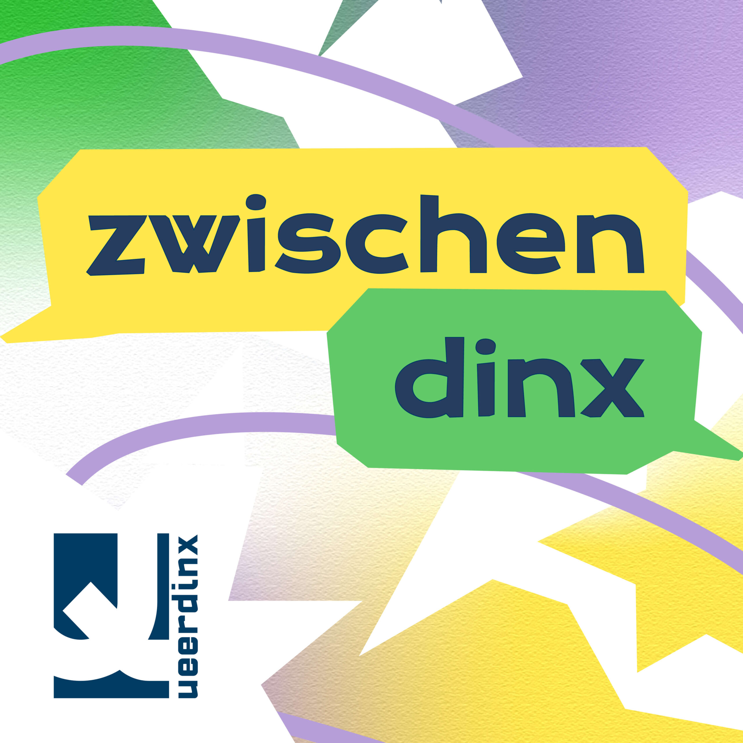 Buntes Cover für den zwischendinx Podcast.